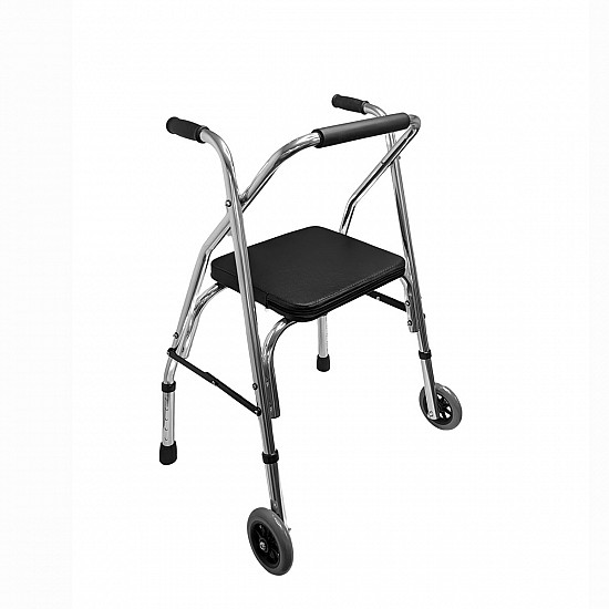 Andador Aluminio con Asiento y Ruedas