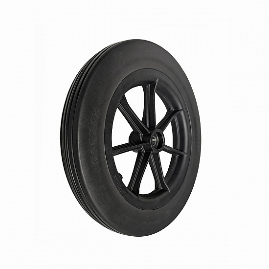 Rueda Maciza Negra Aro 12 PR